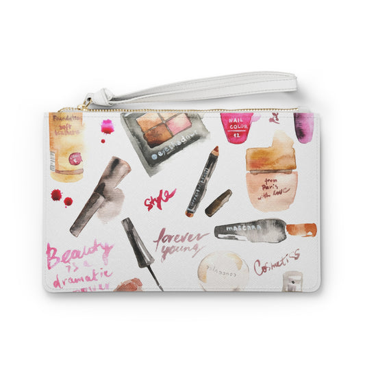 Makeup Design Vegan Leather Clutch Bag