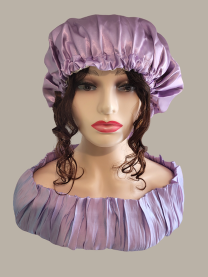 Coililocks Purple Satin Bonnet