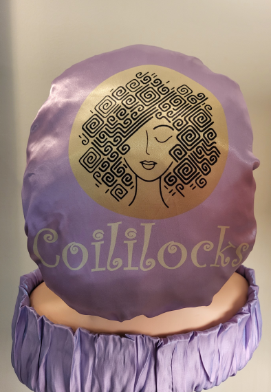 Coililocks Purple Satin Bonnet